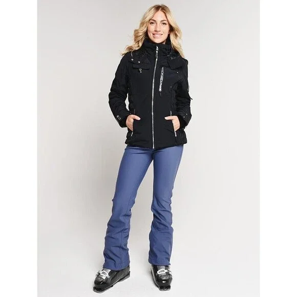 Obermeyer Women's 4 Aspen Resort Jacket Skiing Snowboarding Black Winter Coat - Picture 1 of 16